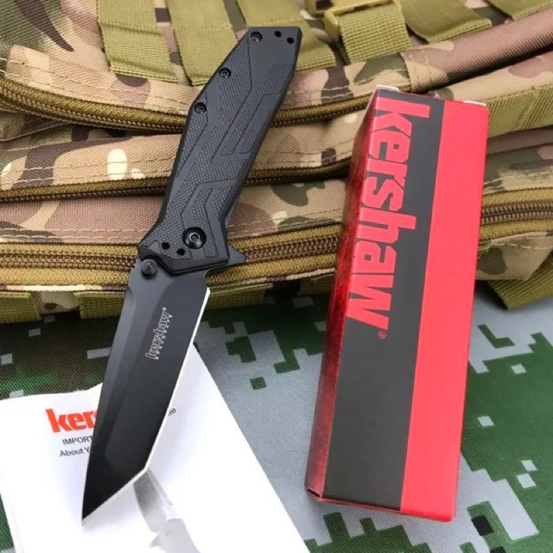 มีดพก-มีดพับ-มีดเดินป่า-kershaw-1990-brawler-american-tanto-liner-lock-knife