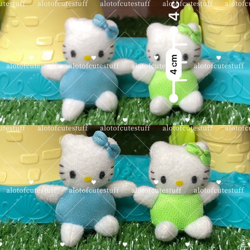 งดต่อราคา-คิตตี้จิ๋ว-น่ารัก-sanrio-งานปีเก่าวินเทจ-สภาพ90-กลิตเตอร์มีถลอกบ้างแต่อะไหล่ครบ-miniature-hello-kitty-4cm