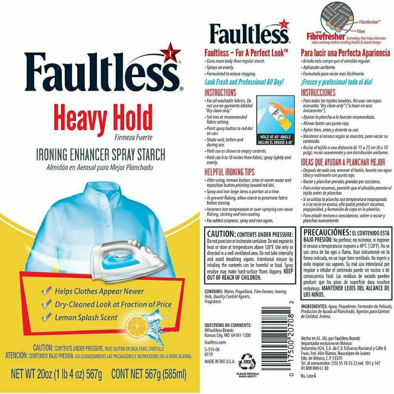 ฟอลท์เลท สเปรย์รีดผ้าเรียบ อัดกลีบ กลิ่นมะนาว หอม สดชื่น Faultless ...