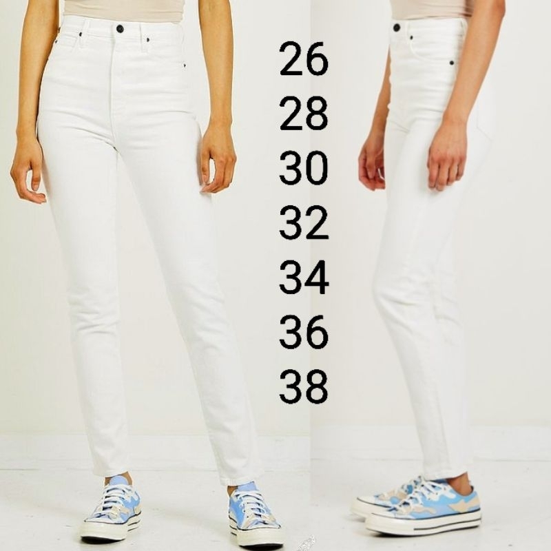 ทรงกระบอก-ยีนส์สีขาว-มีไซส์ใหญ่-big-size-ยืดได้-กางเกงยีนส์ไซส์ใหญ่-กางเกงคนอ้วน-แฟชั่นคนอ้วน-ไซส์-26-44-นิ้ว