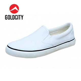 สินค้า Goldcity ผ้าใบ slip on แบบสวม i6jo 1285  สีขาว เทา 37-45