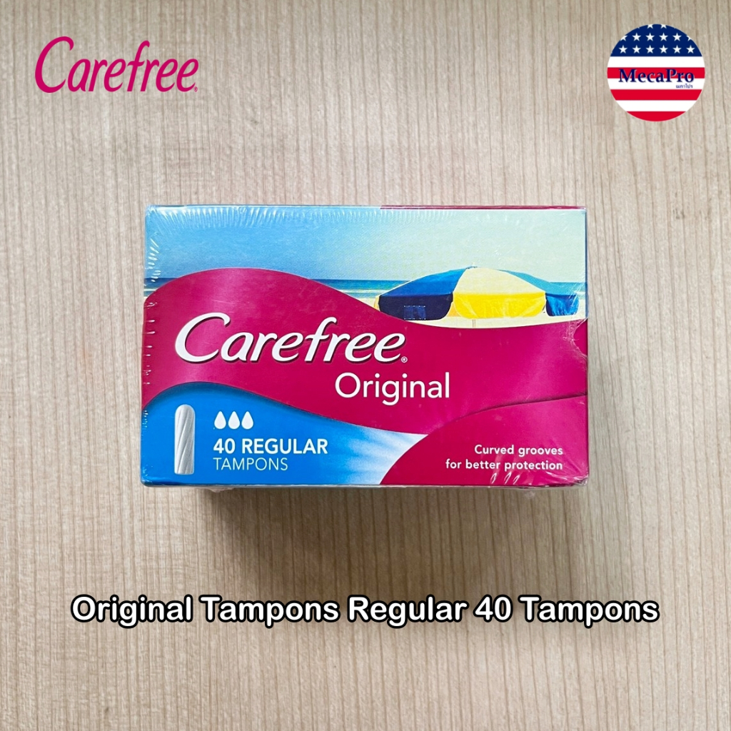 Carefree® Original Tampons Regular 40 Tampons ผ้าอนามัย แบบสอด Shopee