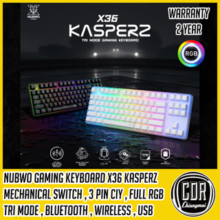 คีย์บอร์ด NUBWO X36 KASPERZ GAMING KEYBOARD 3 MODE [WIRELESS,BLUETOOTH,USB-C] CIY 3 PIN MECHANICAL [รับประกันศูนย์ 2 ปี]