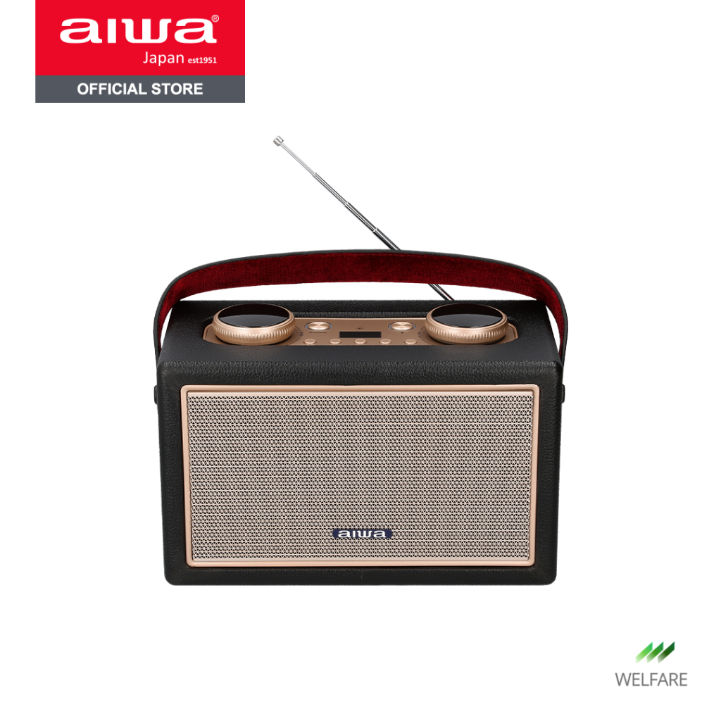 ผ่อน-0-aiwa-retro-robot-bluetooth-speaker-ลำโพงบลูทูธพกพา-fm-radio