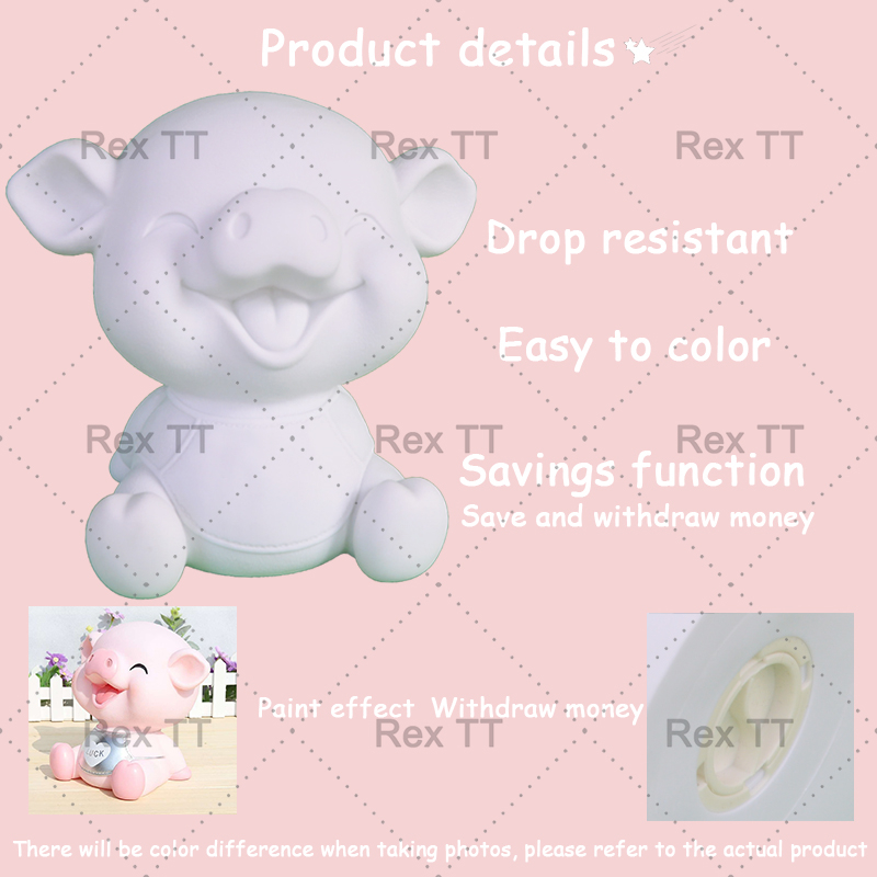 rex-tt-piggy-white-model-diy-graffiti-can-not-break-doll-piggy-bank-coloring-toy-ornament-gift