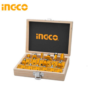 INGCO ชุดดอกเร้าเตอร์ 12 ชิ้น (6 มม.) AKRT1201 เส้นผ่าศูนย์กลางก้าน :  6 mm. B