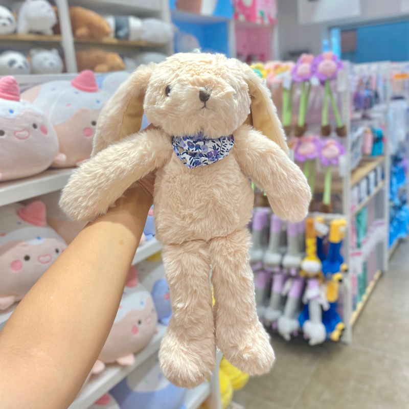 miniso-ตุ๊กตากระต่ายขนปุย-10in-lying-rabbit-plush-toyลิขสิทธิ์แท้