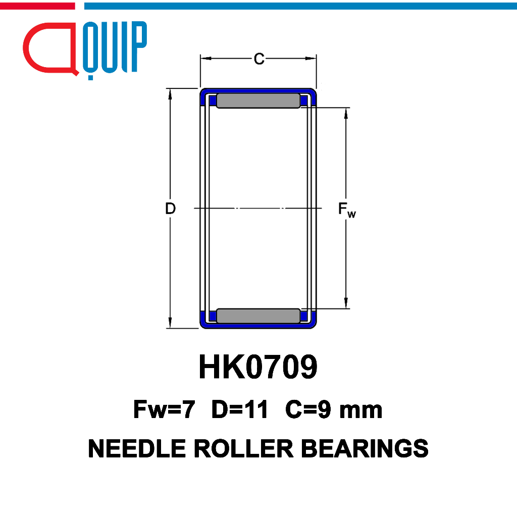 hk0709-ubc-จำนวน-4-ชิ้น-ตลับลูกปืนเม็ดเข็ม-needle-roller-bearings-hk-0709