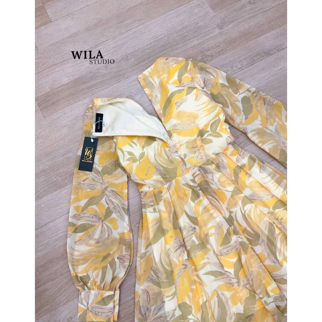 wila-minidress-งานผ้าชีฟองเกาหลี-รบกวนเช็คสต๊อกก่อนกดสั่งซื้อ