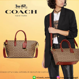 COACH CE742 CARA SATCHEL IN SIGNATURE CANVAS