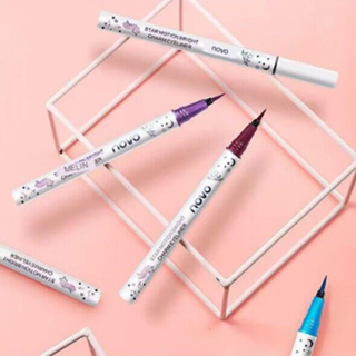 novo eyeliner อายไลน์เนอร์หัวพู่กันขนาด 0.1 มิล สีชัด เส้นคม กันน้ำติดทนHZ-038