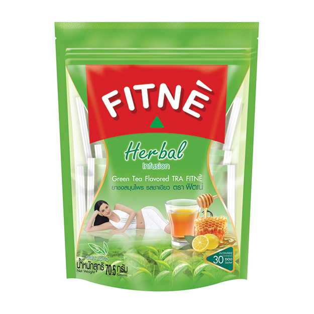 พร้อมส่ง-ฟิตเน่-30-ซอง-ชาชงสมุนไพรฟิตเน่-fitne-รสชาเขียว-30-ซอง