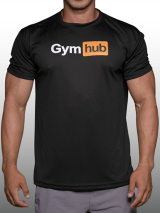 GYM HUB เสื้อยืดแขนสั้นผู้ชาย Men’s Gym Workout Bodybuilding Muscle T-Shirt