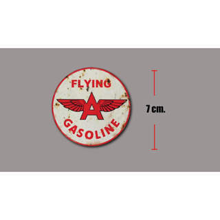 sticker pvc flying gasoline สติกเกอร์วินเทจ ฟลายอิ่ง แก๊สโซไลน์ งานออฟเซ็ทแท้ pvc กันน้ำ กันแดด