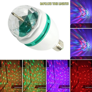 【พร้อมส่ง】J179/J180 โคมไฟดิสโก้ Led E27 3W RGB สําหรับเวที ปาร์ตี้ หมุนอัตโนมัติ