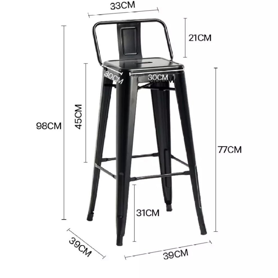 a009-เก้าอี้บาร์มีหลังพิง-สตูล-ร้านกาแฟ-บาร์เหล็ก-ทรงสูง-รับน้ำหนักได้ถึง-150-kg