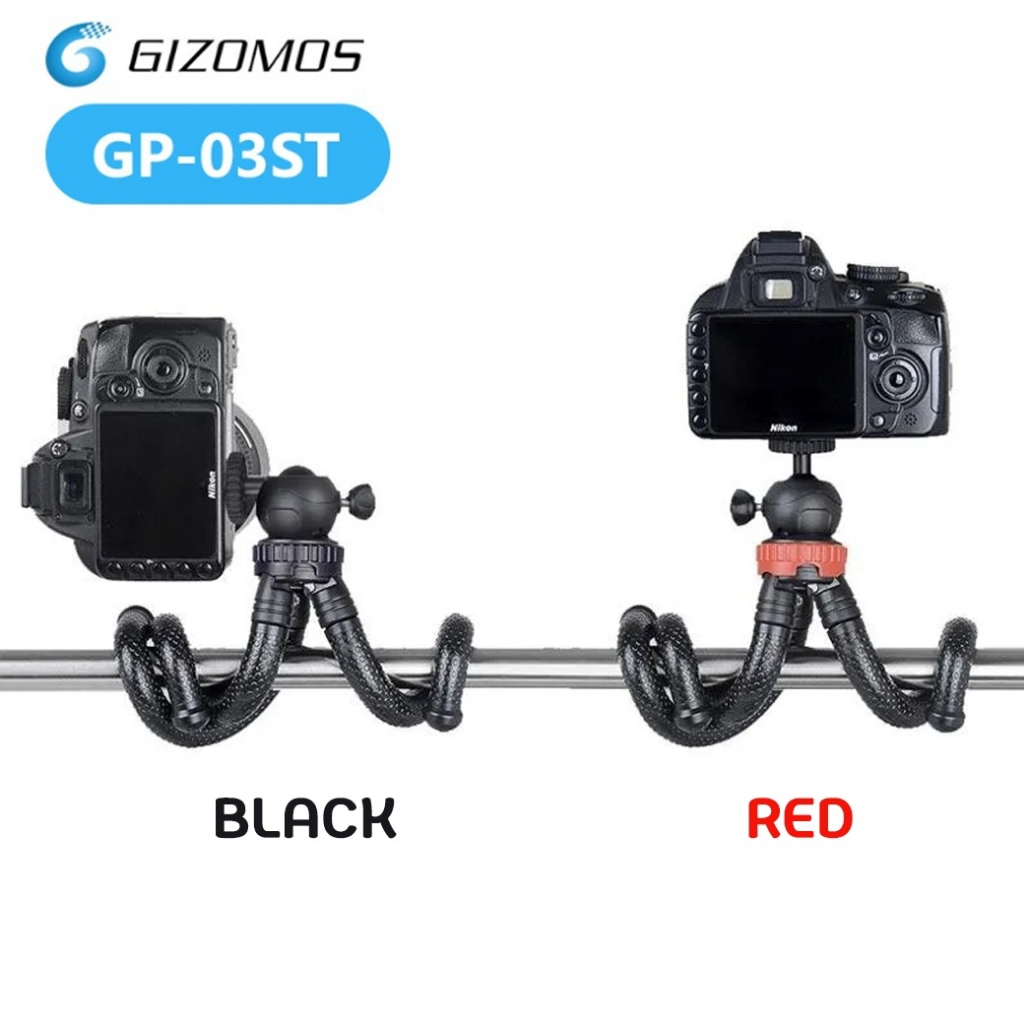 ขาตั้งกล้องหนวดปลาหมึก-gizomos-gp-03sts-flexible-mini-stand-for-smartphone-mirrorless-camera-ขาตั้งกล้อง