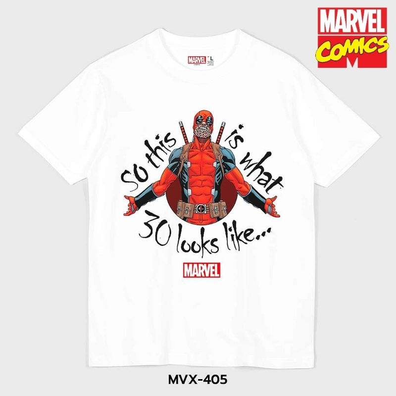 เสื้อmarvel-ลาย-deadpool-สีขาว-mvx-405