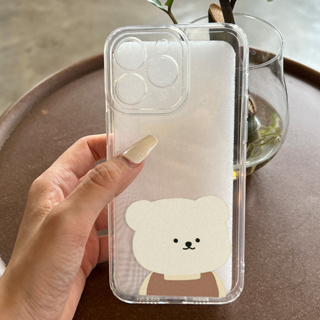 ❤️พร้อมส่งในประเทศไทย❤️เคสโทรศัพท์มือถือแบบนิ่ม ลายการ์ตูนหมี สําหรับ  iPhone 14 Pro 13 12 14 Pro Max 14 XSMAX X/XS