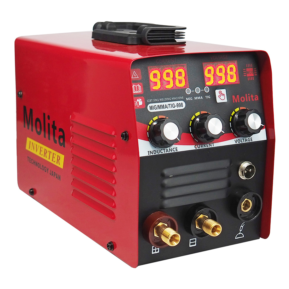 molita-ตู้เชื่อม-3-ระบบ-mig-mma-998a-inventer-mma-mig-tig-ตู้เชื่อมมิกซ์-ตู้เชื่อม-ไม่ใช้แก๊สco2-ลวดฟลักซ์คอร์-สีแดง