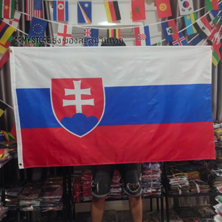 &lt;ส่งฟรี!!&gt; ธงชาติ สโลวาเกีย Slovakia Flag 4 Size พร้อมส่งร้านคนไทย