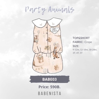 BabenistA Party Animals : BABE03 Girl Top&amp; Short Beige