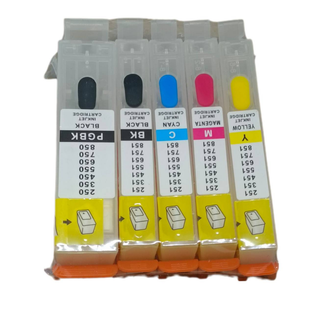 ชุด 5 ตลับ ตลับหมึกใส แบบรีฟิลได้ Ink Cartridge PGI 750 CLI 751 for ...
