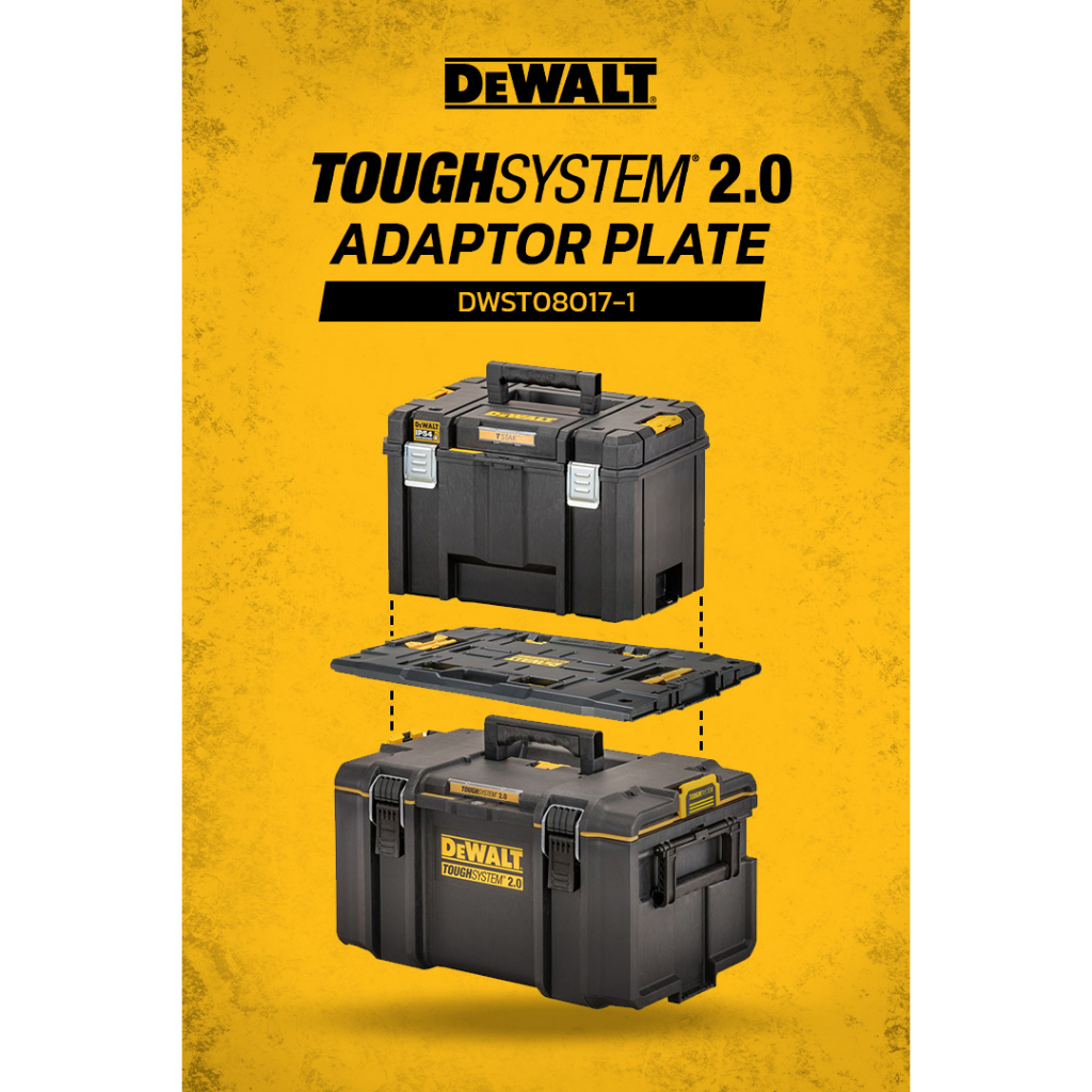 dewalt-แผ่น-adaptor-เชื่อมต่อ-toughsystem-2-0-รุ่น-dwst08017-1-เชื่อมต่อกับกล่อง-tstak-ได้ทุกแบบ-สามารถต่อกับกล่อง-tough