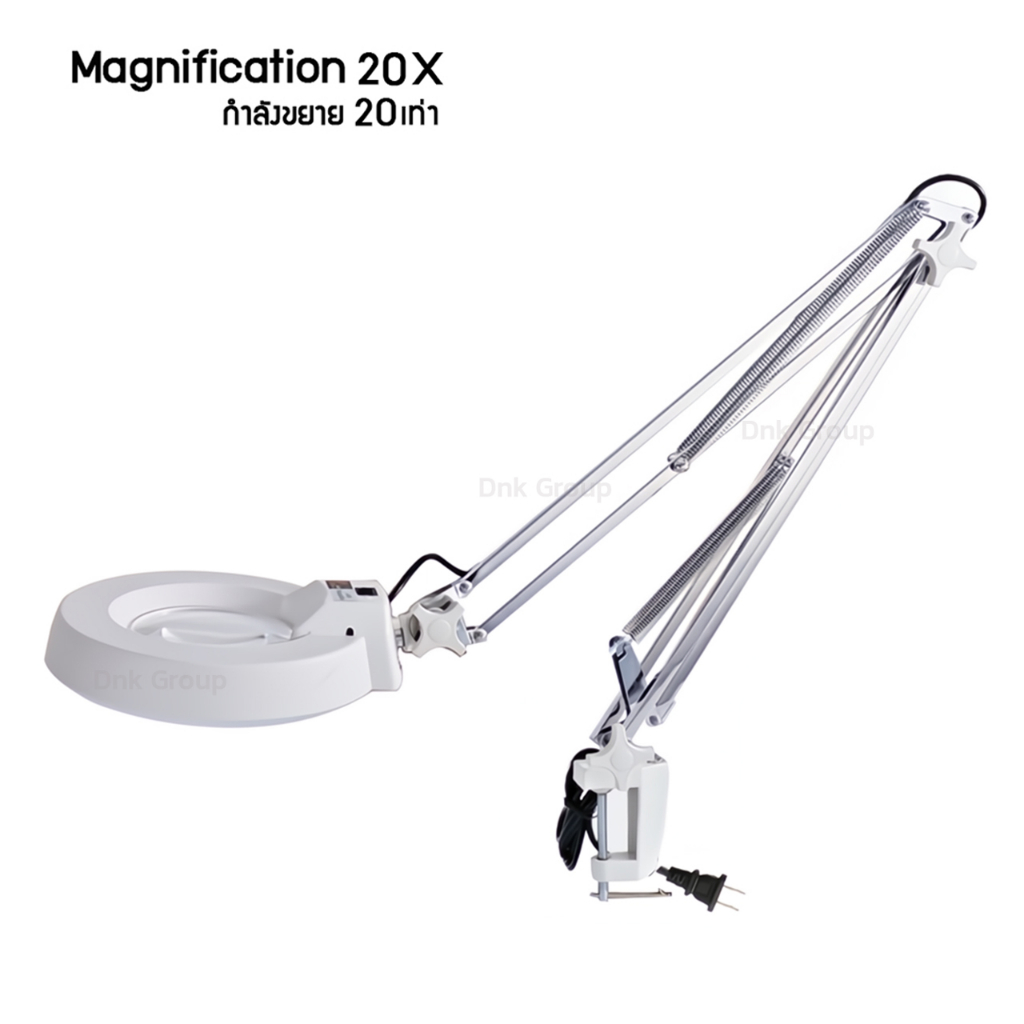 โคมไฟแว่นขยายแบบหนีบโต๊ะ20x-โคมไฟแว่นขยาย-กำลังขยาย-20เท่า-magnifying-lamp20x-รุ่น-xb-86a-ชนิดหลอด-fluorescent-light-22w