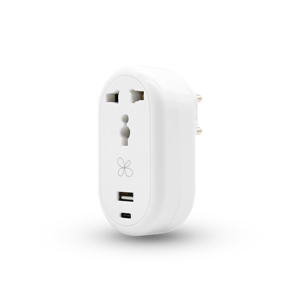 Universal Adapter ปลั๊กแปลงขา ยี่ห้อ Vox (ชื่อใหม่VEXXO) 1 ช่อง+1 USB/1 ...