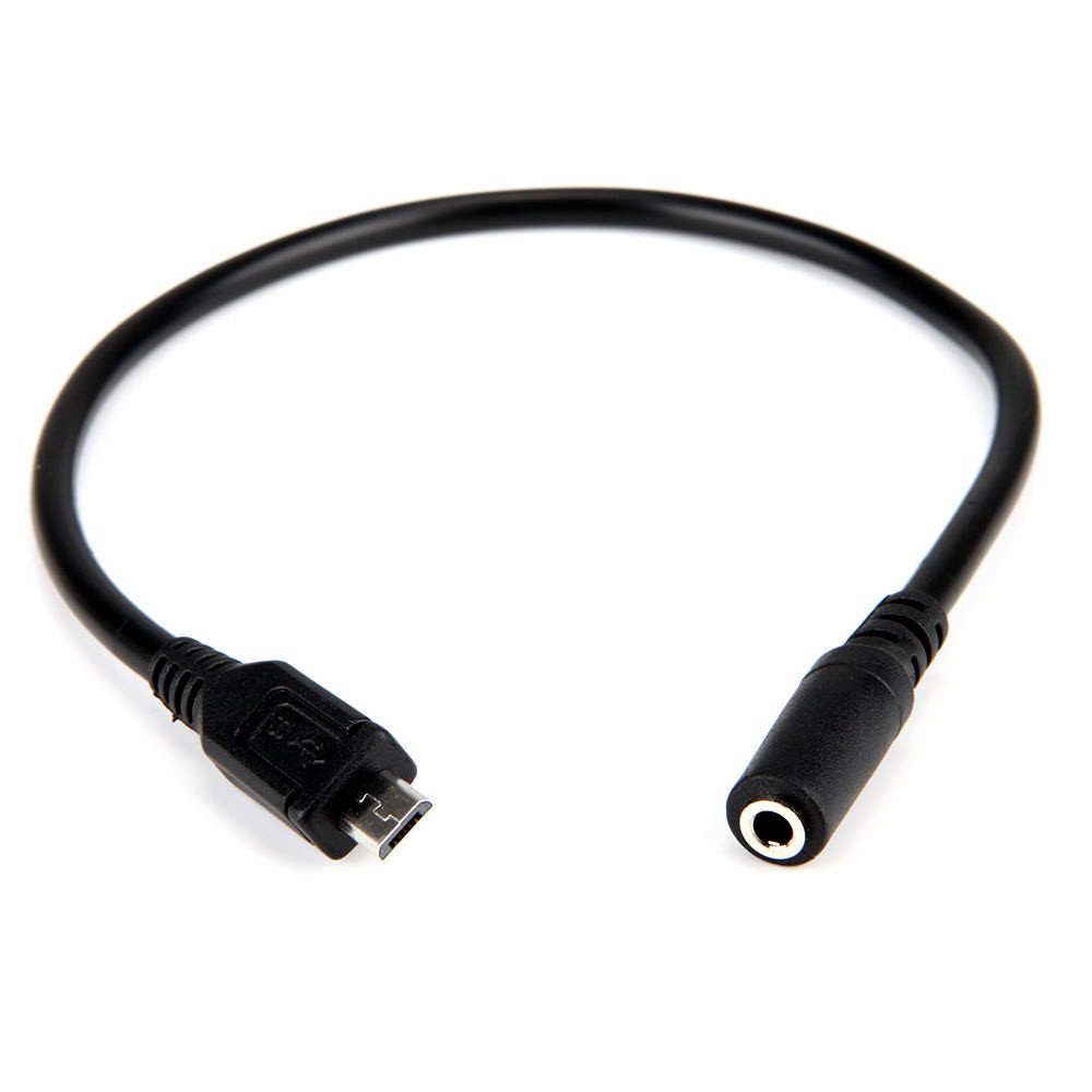 3.5mm Female 3 Pole Aux Audio Jack to Micro USB B 5 Pin Male Adapter Cable 1FT Shopee Thailand
