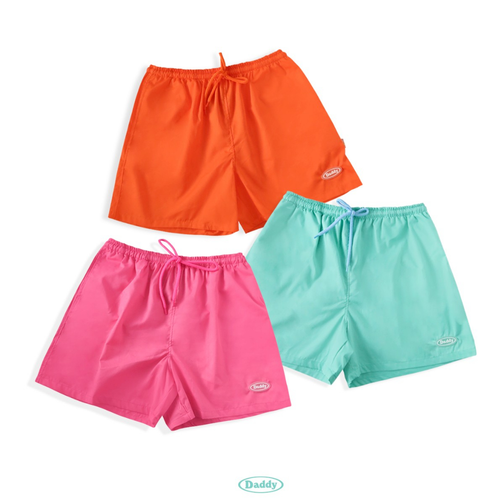 daddy-shorts-new-กางเกงขาสั้น-ผ้า้cotton-twill-สีส้ม-สีมิ้นท์-สีชมพูบานเย็น