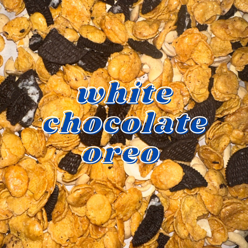 conflake-white-chocolate-oreo-คอนเฟลครสไวท์ช็อคผสมโอริโอ้กรุบกรอบไส้เเน่น