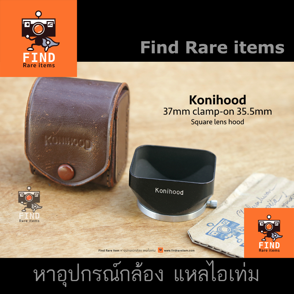 konihood-konica-iii-hood-konica-lens-hood-37mm-clamp-on-35-5mm-โคนิก้า-ฮู้ด-konica-3