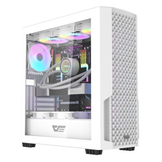 Case เคสคอมพิวเตอร์ DarkFlash รุ่น DF2100-WH (E-ATX/ATX/M-ATX/ITX) พัดลม 4 ตัว (RGB) ด้านข้างกระจกเทมเปอร์ (White)