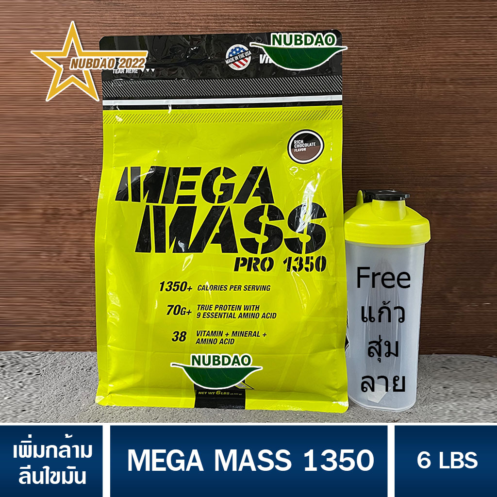 MEGA MASS Pro 1350 ขนาด 6 LBเวย์เพิ่มโปรตีนน้ำหนัก เพิ่มกล้าม Shopee