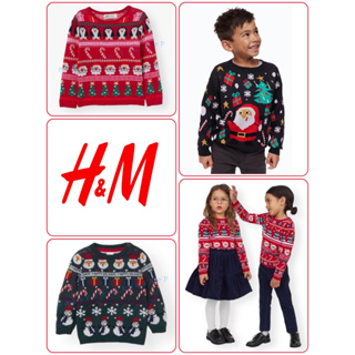 HM :Knit Cotton Sweatshirt ลายธีมคริสต์มาส งานแท้