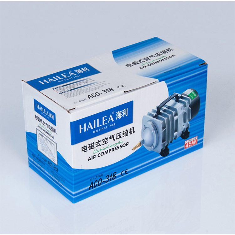 hailea-aco-318-45w-ปั๊มออกซิเจน-ปั๊มลมลูกสูบ-เครื่องเติมอากาศ-ออกซิเจนตู้ปลา-ออกซิเจนกุ้ง-ปั๊มบ่อปลา-ปั๊มตูู้ปลา-ปั๊มลม