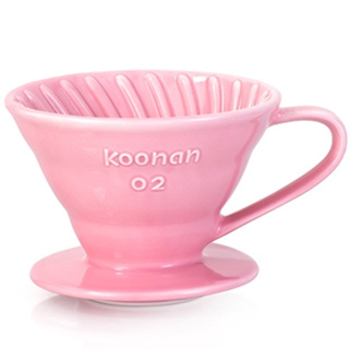 Koonan ถ้วยกรองกาแฟมือชงเซรามิก V60 ถ้วยกรองกาแฟดริปรูปกรวยทรงกรวย V02(1-4cup)