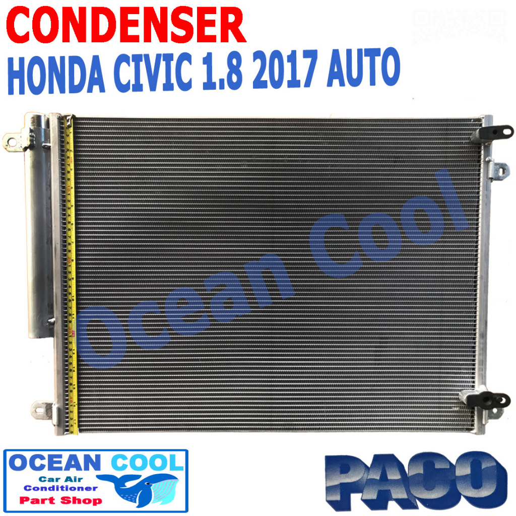 แผงแอร์ ฮอนด้า ซีวิค 2017 2019 เครื่อง 1.8 ออโต้ CD0023 CONDENSER