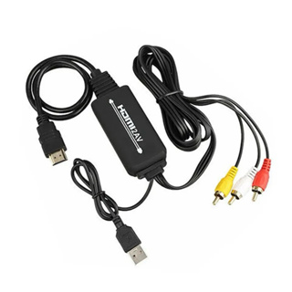 1080P HDMI To 3 RCA AV Video สายออดิโออะแดปเตอร์แปลงสำหรับ HDTV สำหรับ PS4สำหรับ XBOX DVD 1.8M สาย PVC