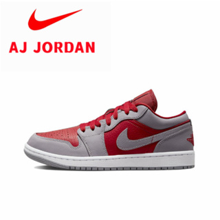 Air Jordan 1 Low sE Split Retro Basketball Shoes Womens Red Grey