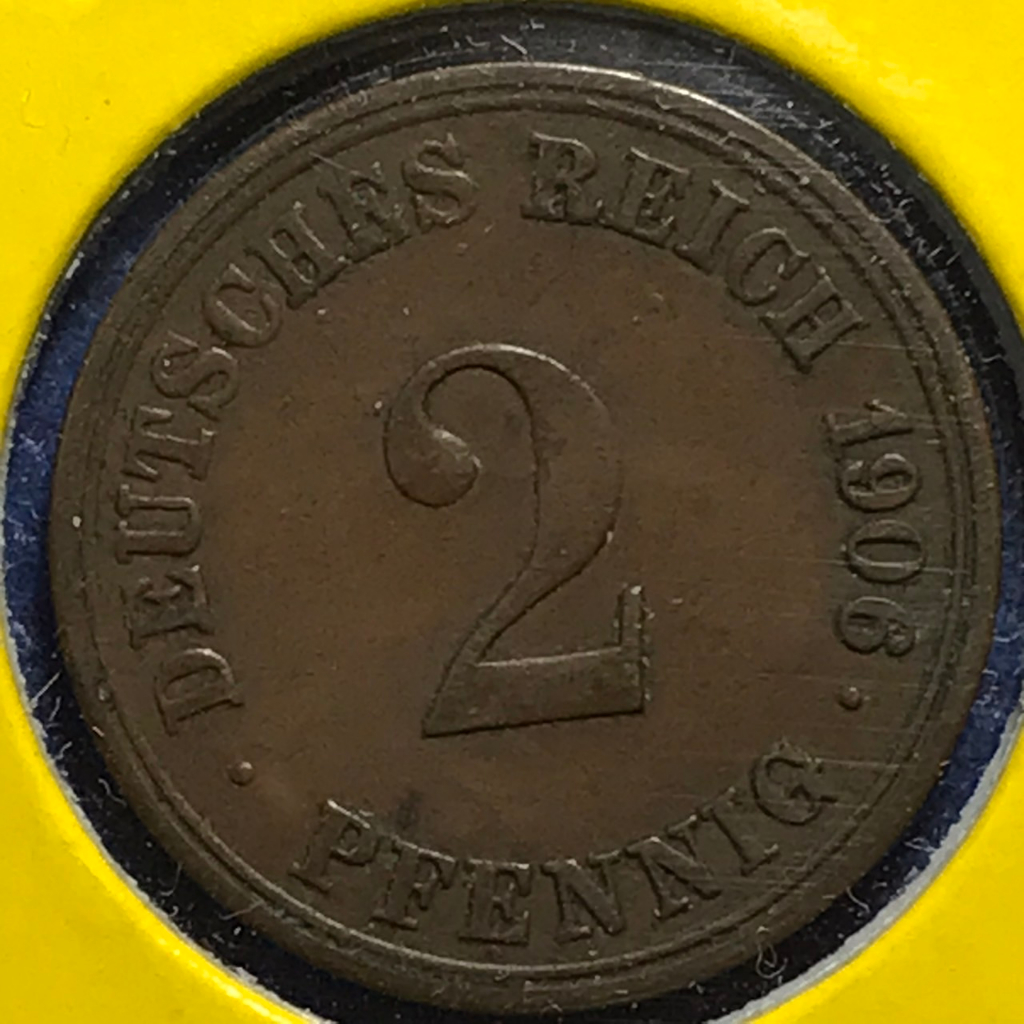 no-61183-ปี1906a-germany-เยอรมัน-2-pfennig-เหรียญสะสม-เหรียญต่างประเทศ-เหรียญเก่า-หายาก-ราคาถูก