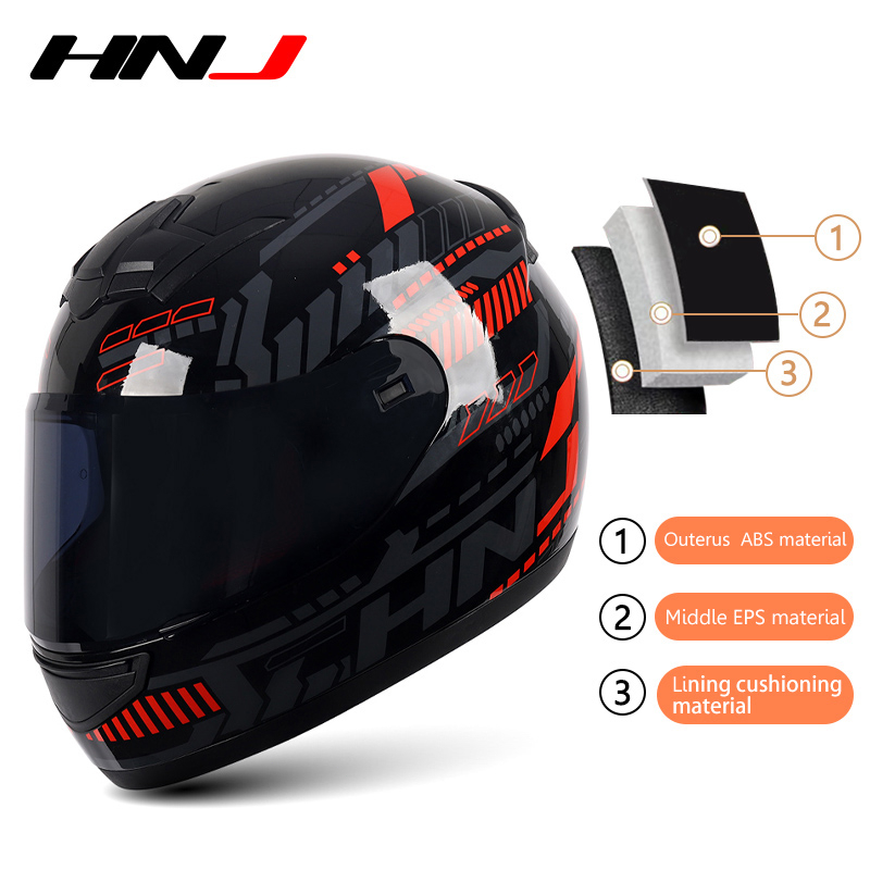 รูปภาพสินค้าแรกของHNJ หมวกกันน๊อค เต็มใบ Motorcycle Helmets Full Face Electric Couple Road Safety