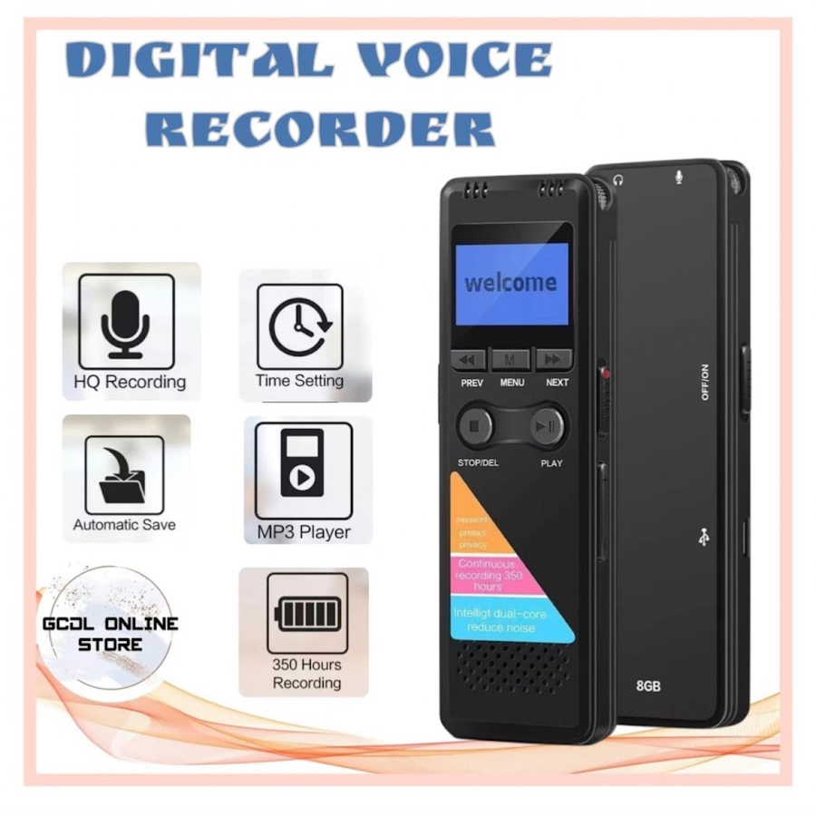 รูปภาพของพร้อมส่ง Voice Recorder เครื่องอัดเสียง/เครื่องบันทึกเสียง 8GB/32GB เสียงดี ชัดมาก วิธิเครื่องอัดเสียงง่ายลองเช็คราคา