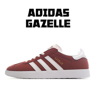 Adidas Original Gazelle แดง น้ำเงิน ขาว ลื่นสไตล์วินเทจแฟชั่นต่ำด้านบนกีฬารองเท้าลำลอง  แท้100%ผู้ชายผู้หญิงCampus