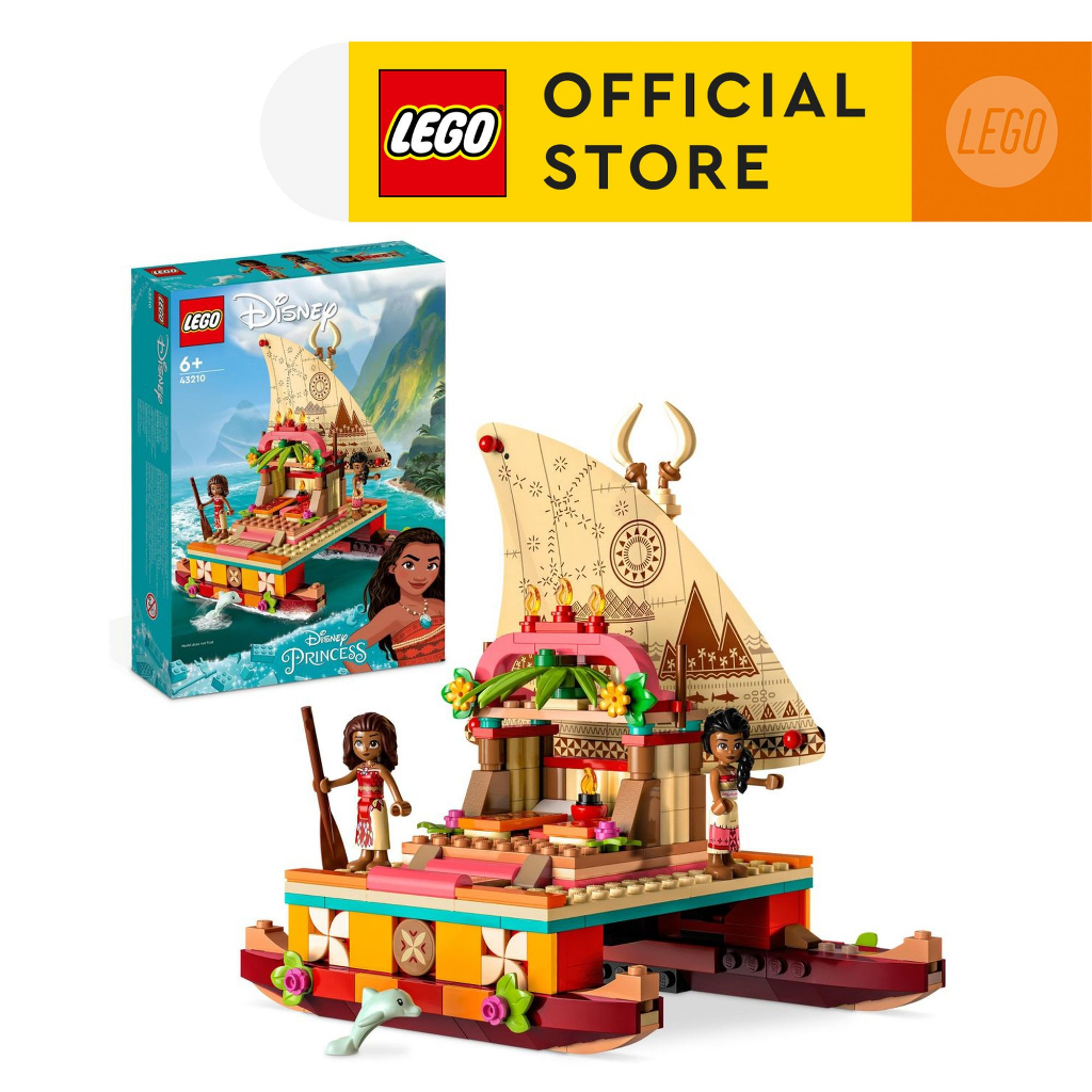 LEGO ǀ Disney 43210 Moana’s Wayfinding Boat Building Toy Set (321
