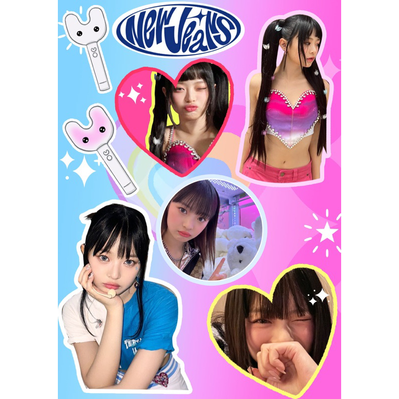 (ขั้นต่ำ4แผ่นคละได้ทั้งร้าน)new jean sticker fanmade สติ๊กเกอร์แฟนคลับ ...