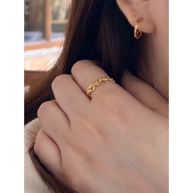 โค้ด-x8sfxj-ลด-20-a-piece-แหวนเงินแท้-all-silver-925-pretzel-heart-ring