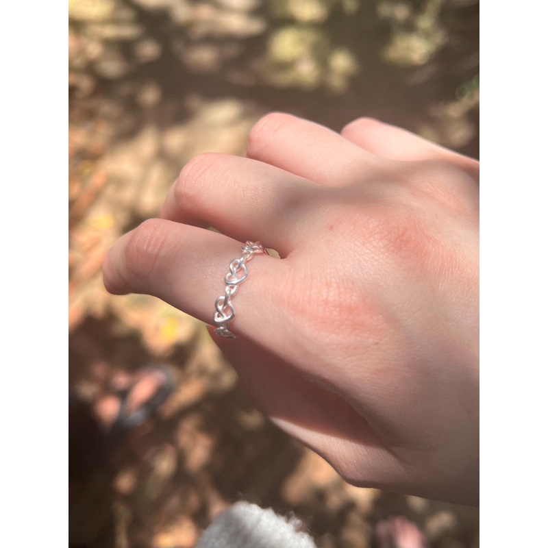 โค้ด-x8sfxj-ลด-20-a-piece-แหวนเงินแท้-all-silver-925-pretzel-heart-ring